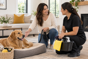 limpeza com animais domesticos